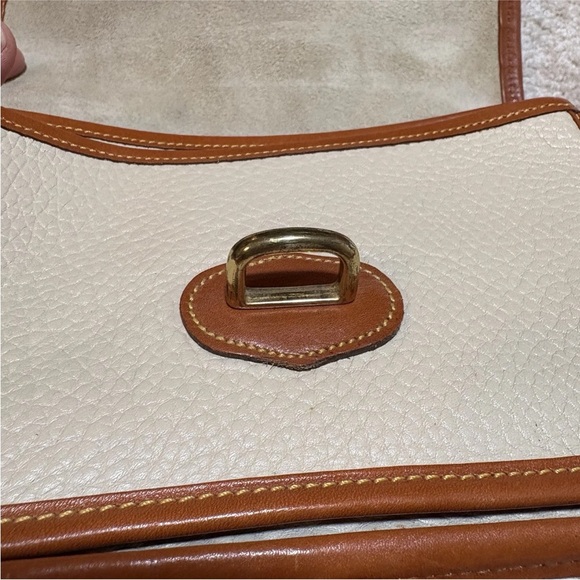 Dooney & Bourke Small Equestrian Crossbody Handbag Cream/Bone & Tan - Picture 13 of 16
